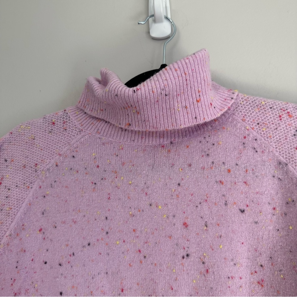 Loft Women's Light Pink Flecked Cowl Neck Sweater Size S GUC - Picture 3 of 9